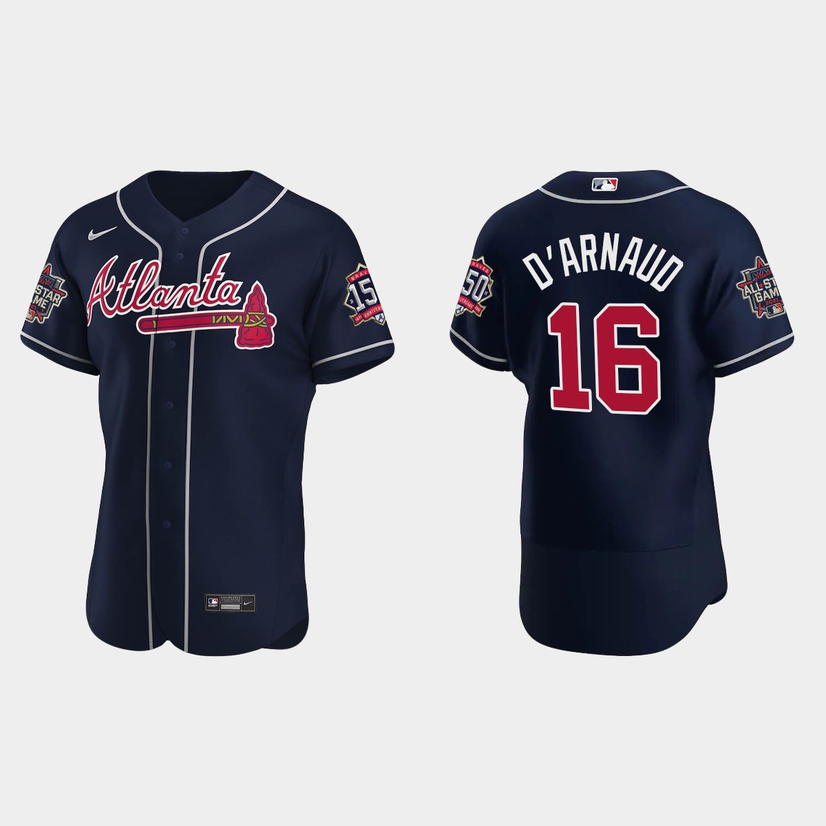 Travis d'Arnaud #16 Atlanta Braves Team 2021 MLB All-Star Jersey - Navy