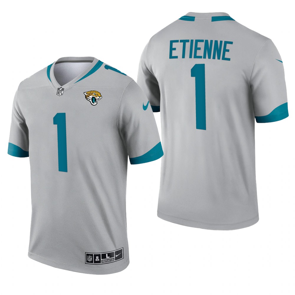 Travis Etienne Jacksonville Jaguars Silver Jersey Inverted Legend - Men's