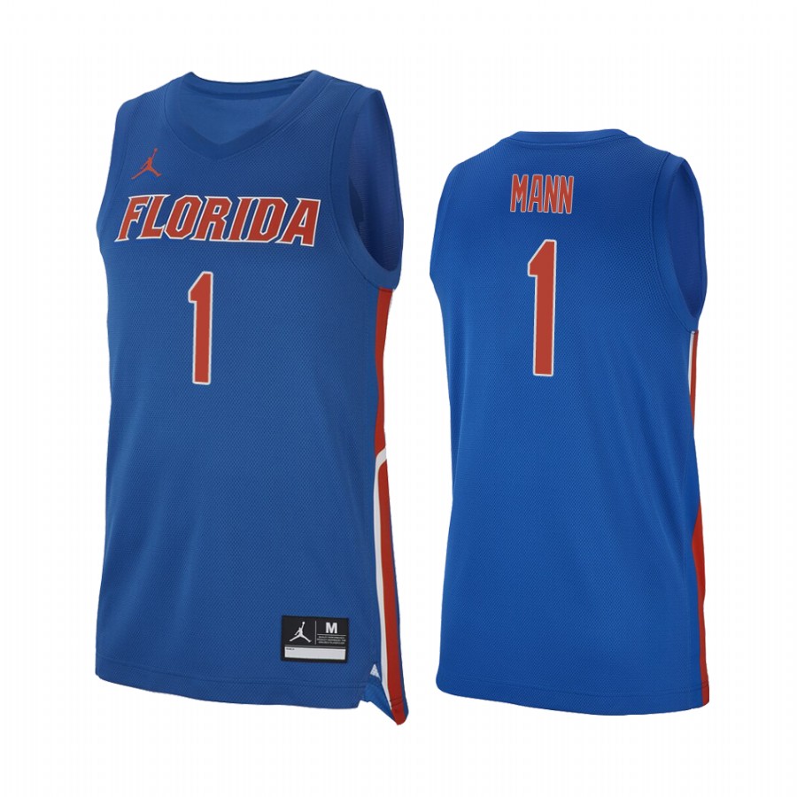 Tre Mann Florida Gators #1  College  Jersey - Royal