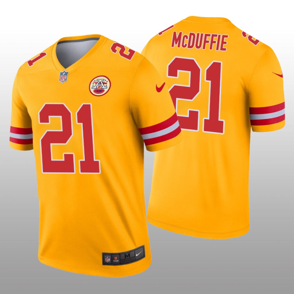 Trent McDuffie Kansas City Chiefs Gold Jersey Inverted Legend - Men's