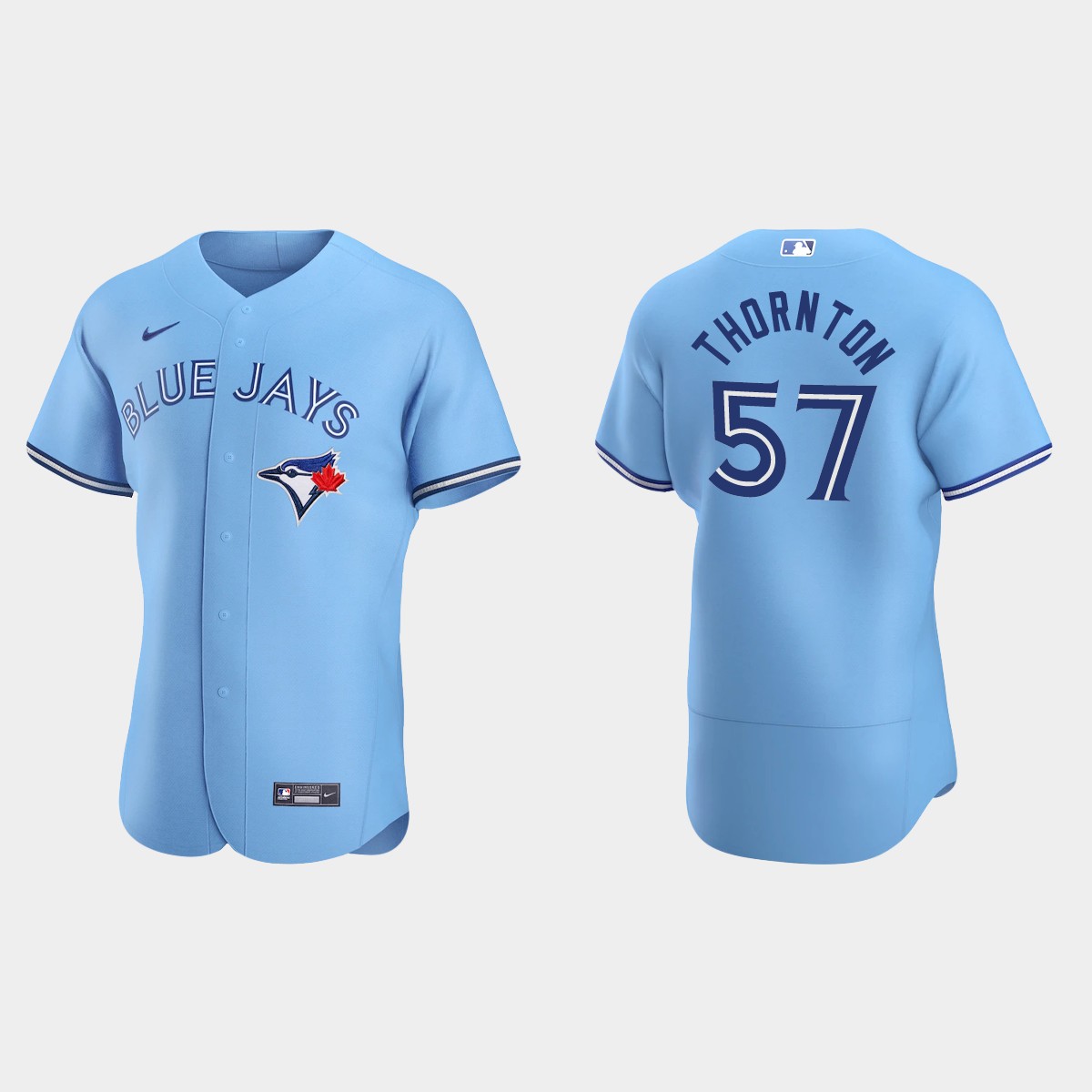Trent Thornton #57 Toronto Blue Jays Alternate Jersey - Powder Blue