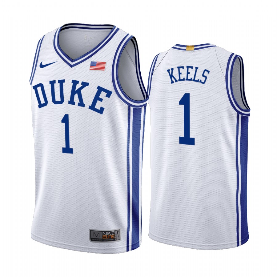 Trevor Keels Duke Blue Devils White Jersey Home 2021 Class