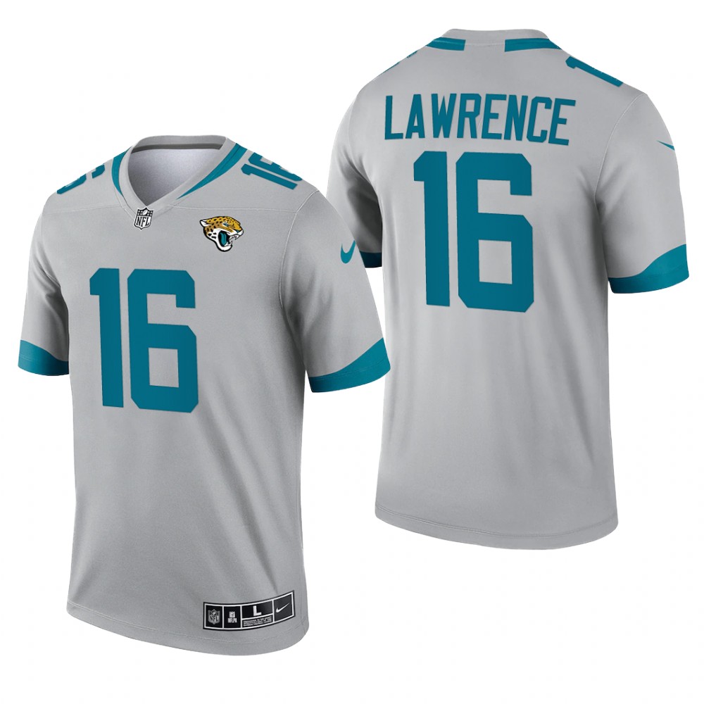 Trevor Lawrence Jacksonville Jaguars Silver Jersey Inverted Legend - Men's