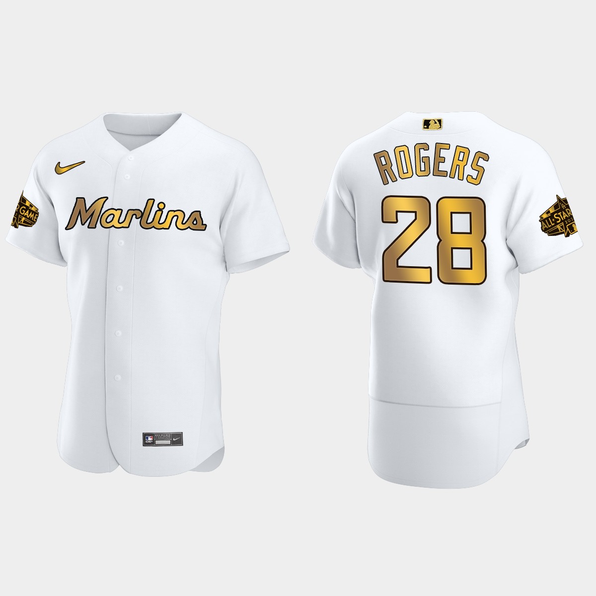 Trevor Rogers Miami Marlins 2022 MLB All-Star Game Jersey - White Gold