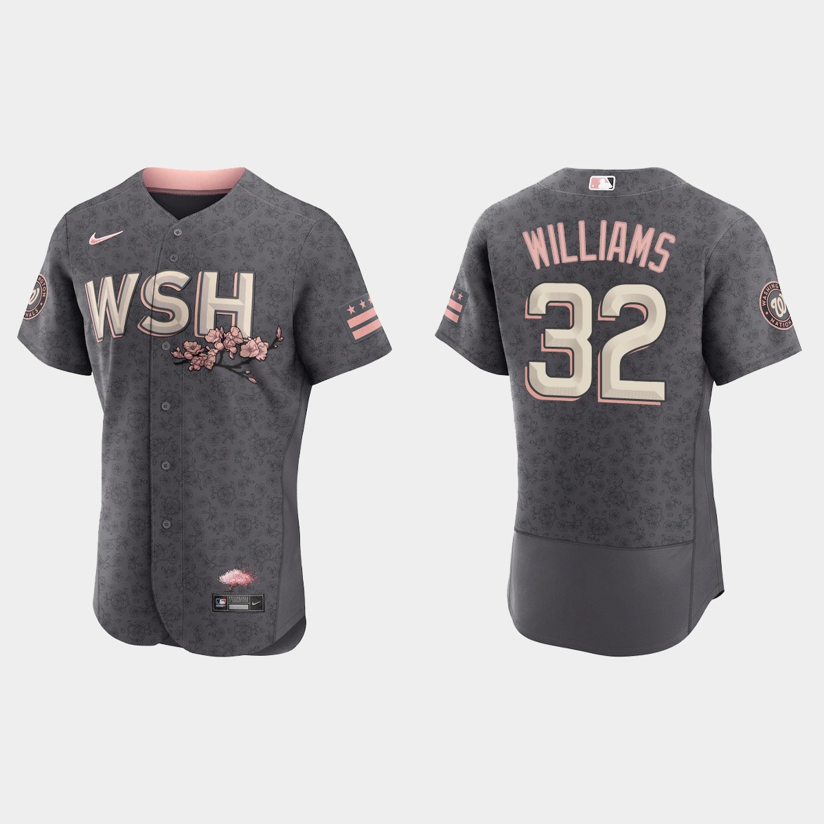 Trevor Williams Washington Nationals City Connect Jersey - Gray