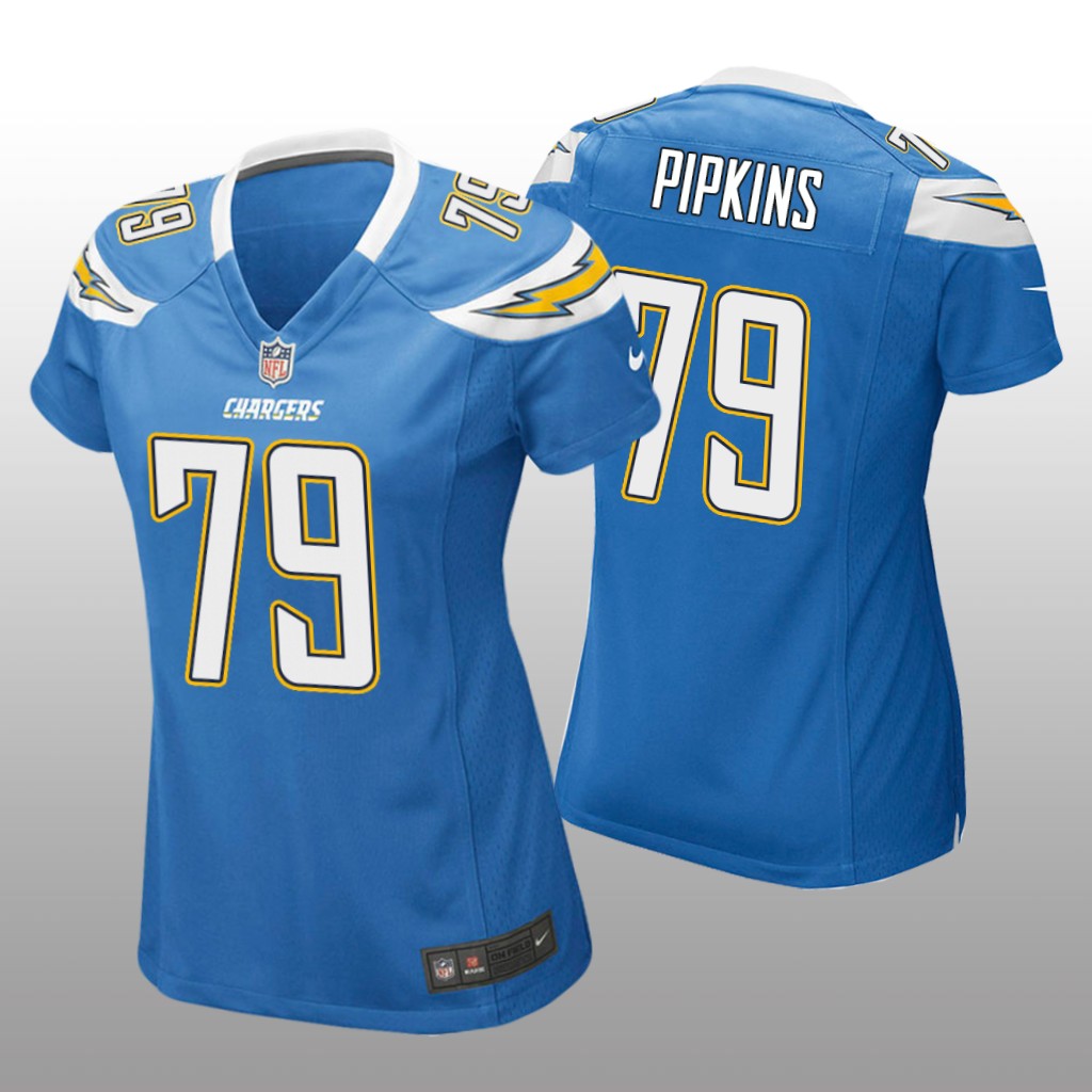 Trey Pipkins Los Angeles Chargers Light Blue NFL Draft Game Jersey