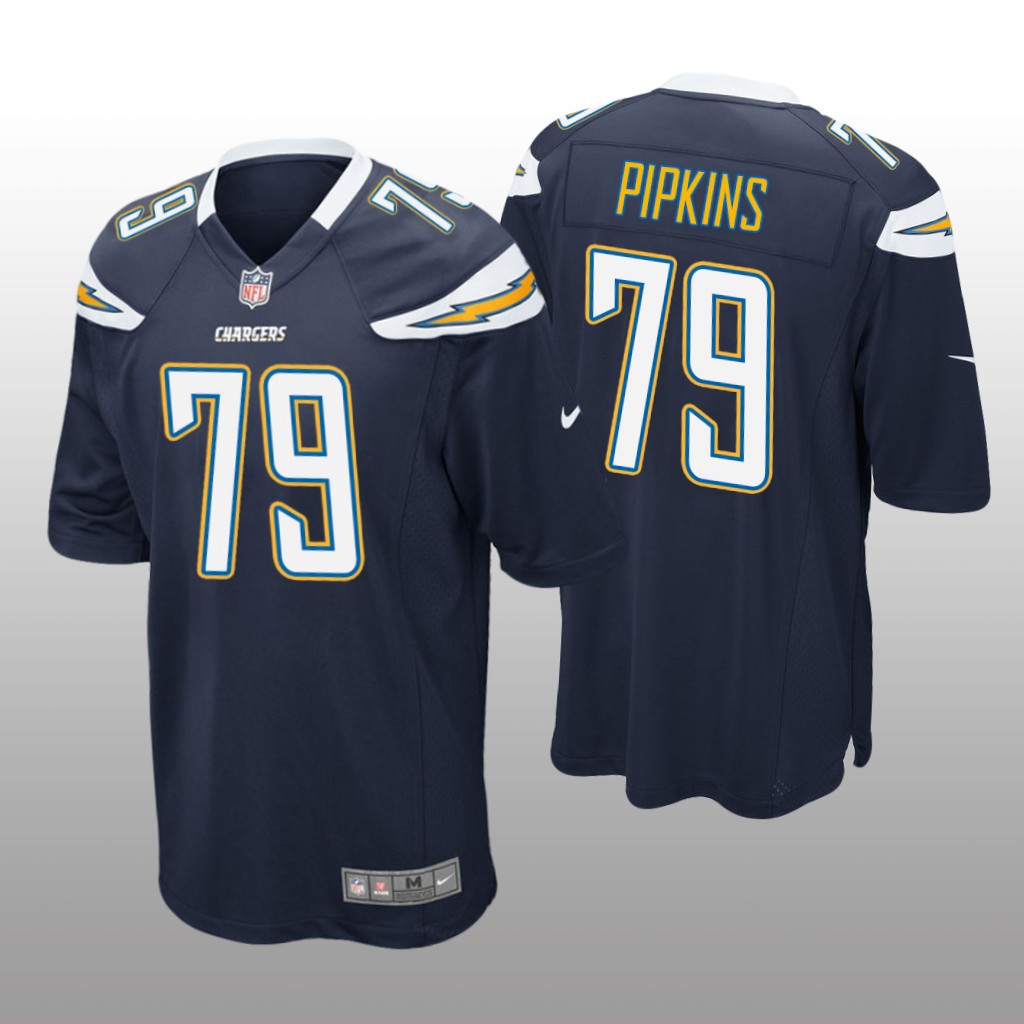 Trey Pipkins Los Angeles Chargers Navy NFL Draft Game Jersey