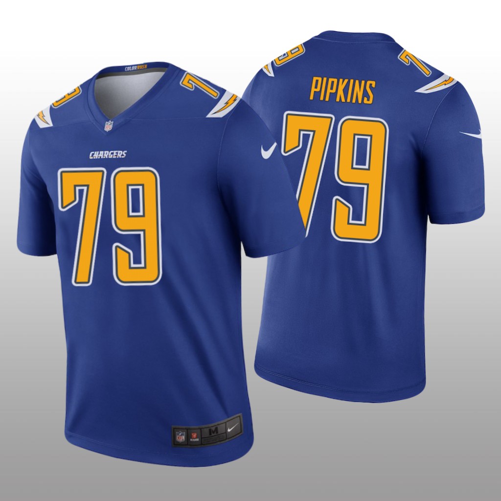 Trey Pipkins Los Angeles Chargers Royal NFL Draft Color Rush Legend Jersey