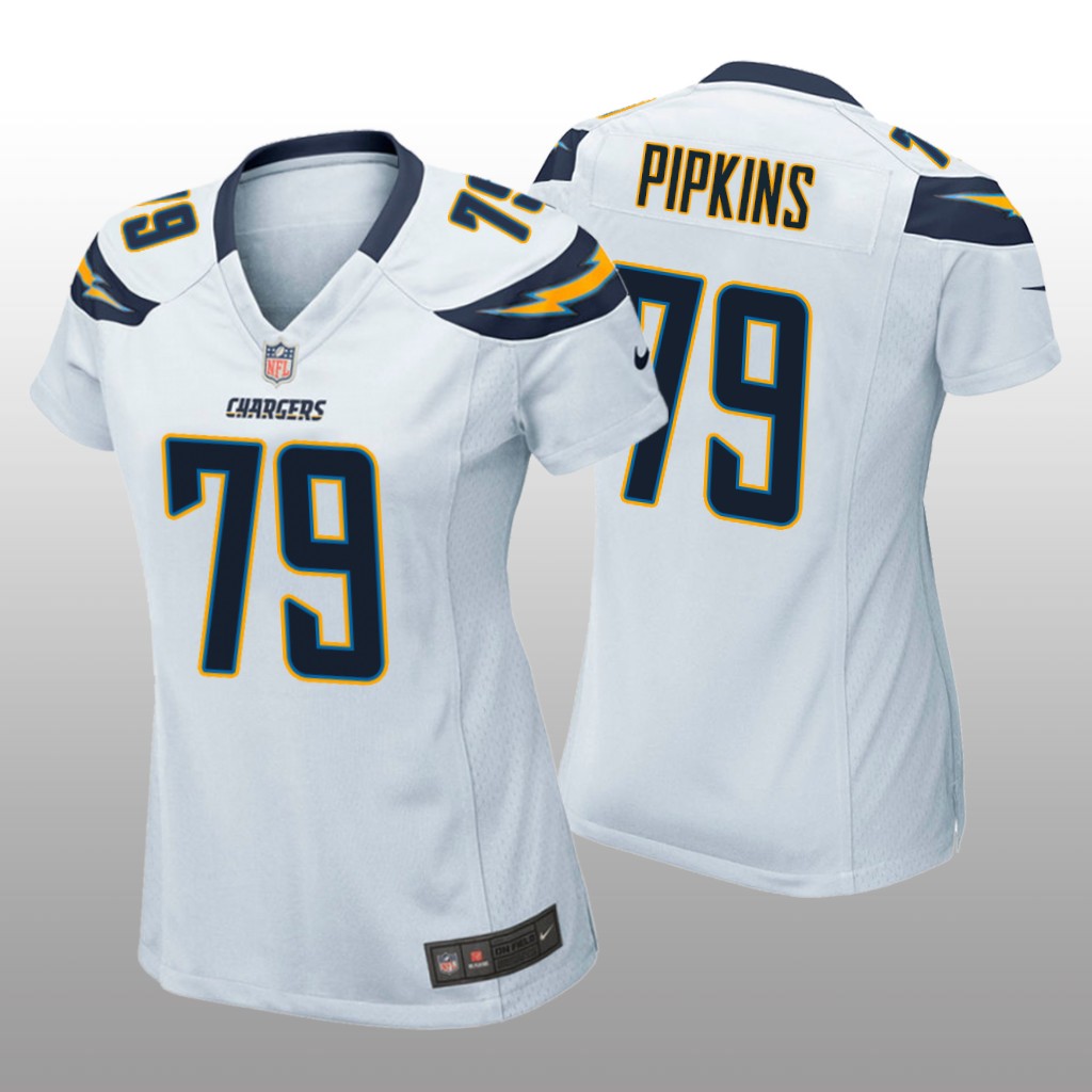 Trey Pipkins Los Angeles Chargers White NFL Draft Game Jersey