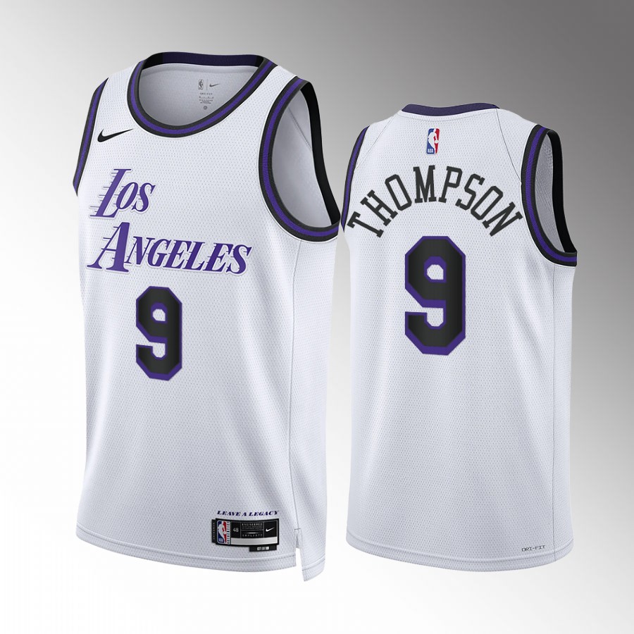 Tristan Thompson Los Angeles Lakers #9 White Jersey 2022-23 City Edition Swingman