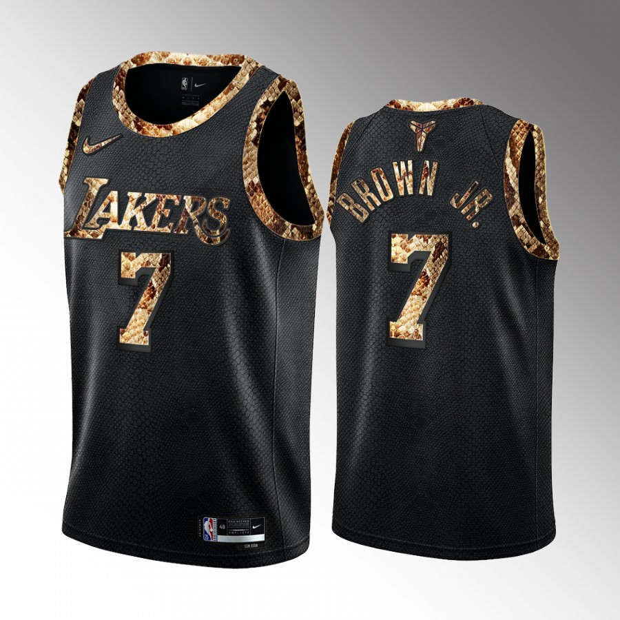 Troy Brown Jr. Los Angeles Lakers Black Python Skin Jersey Limited Edition