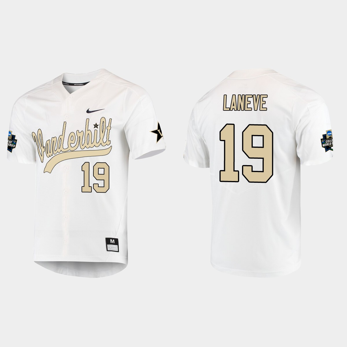 Troy LaNeve Vanderbilt Commodores College World Series  Jersey - White