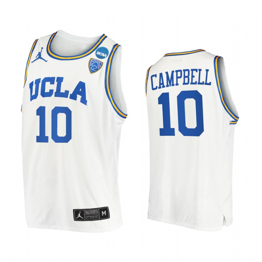 Tyger Campbell UCLA Bruins White Jersey 2022 NCAA March Madness Sweet 16
