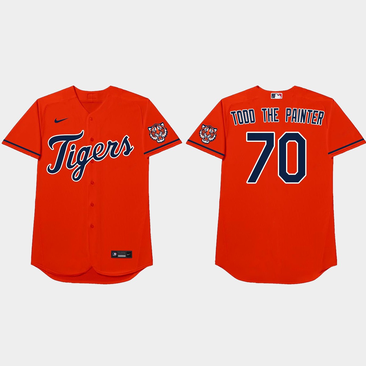 Tyler Alexander 2021 Players' Weekend Todd The Painter Nickname Jersey - Orange