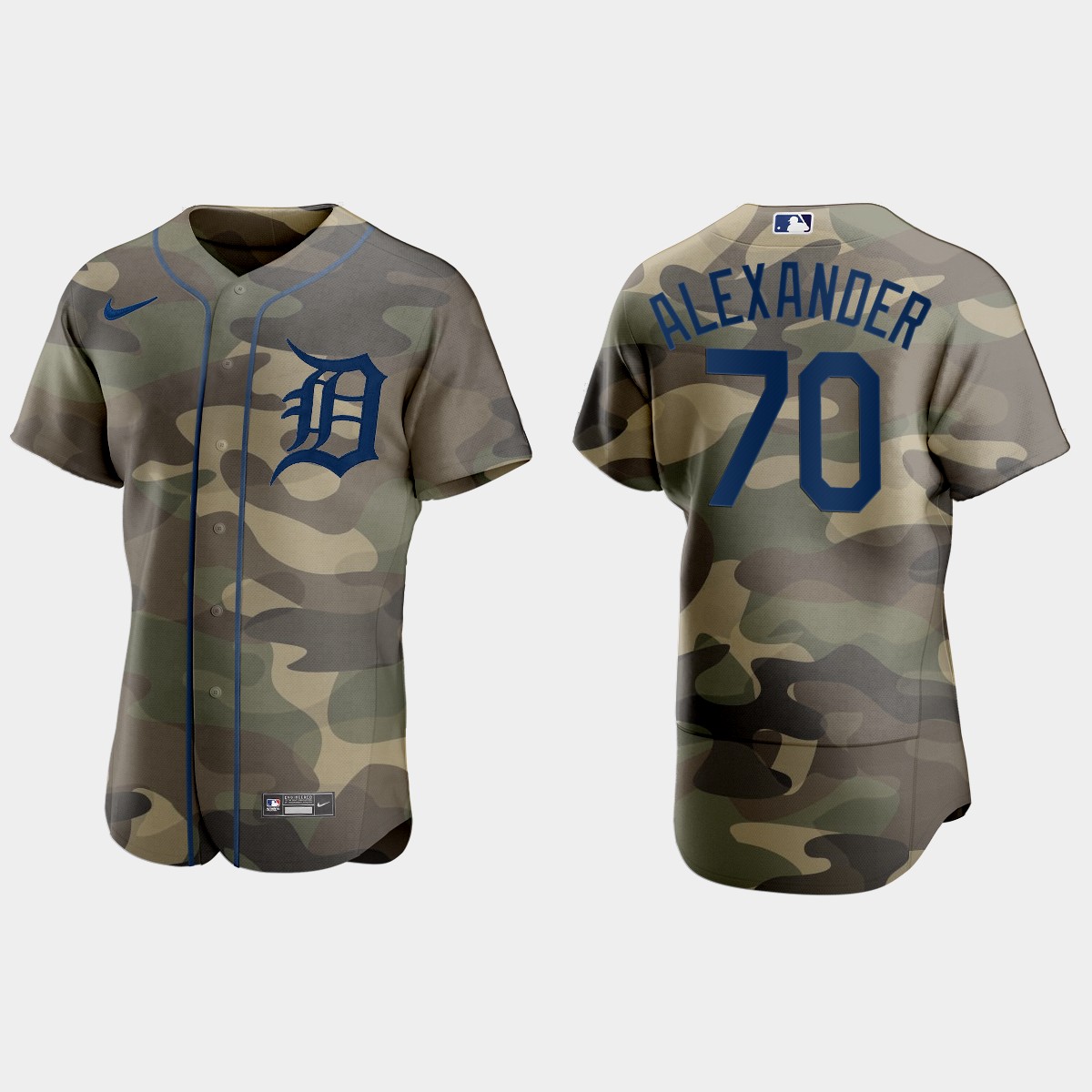 Tyler Alexander Detroit Tigers 2021 National Armed Forces Day Jersey - Camo