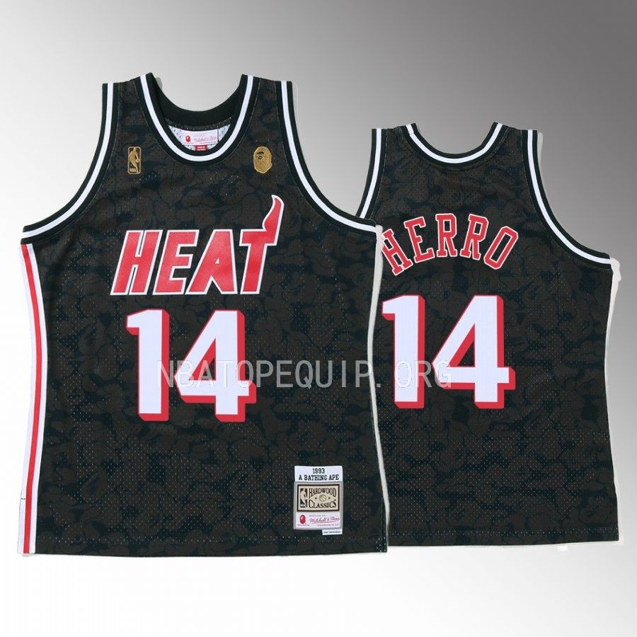 Tyler Herro 2022 BAPE Miami Heat Jersey Camo Tanktop Black Men's jersey
