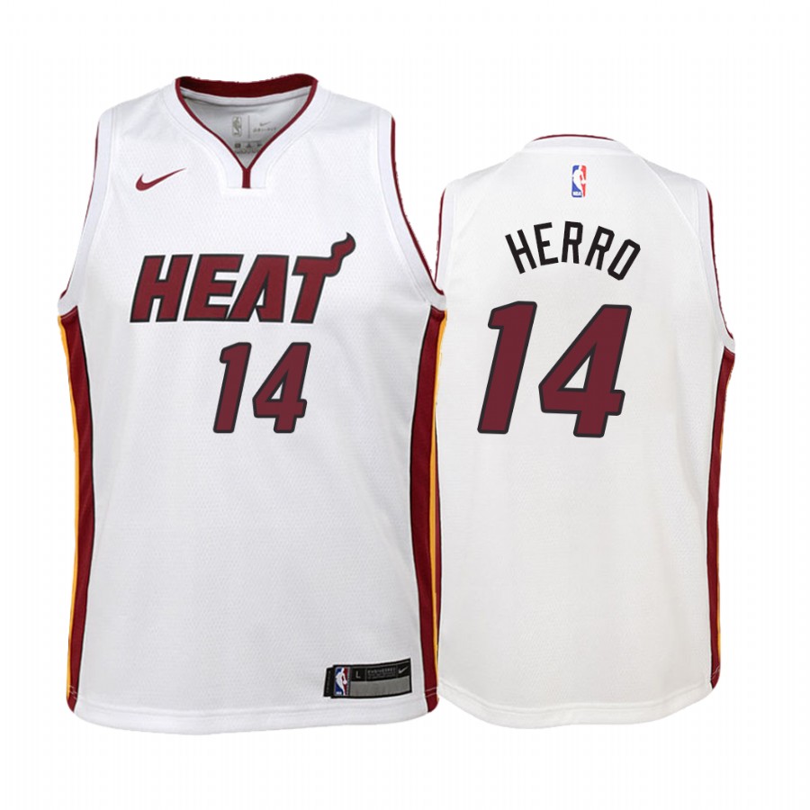 Tyler Herro Miami Heat White Association 2019-20 Jersey - Youth