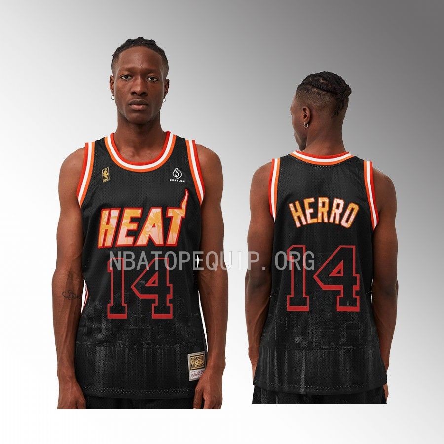 Tyler Herro NICKY JAM X MN Miami Heat #14 Black Jersey Swingman