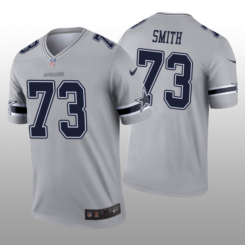 Tyler Smith Dallas Cowboys Gray Jersey Inverted Legend - Men's