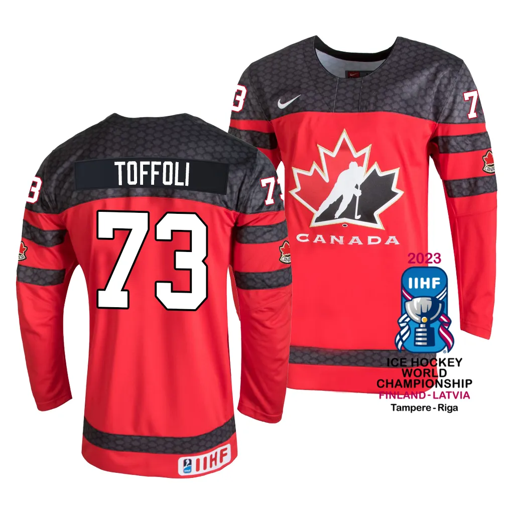 Tyler Toffoli Canada Hockey 2023 IIHF World Championship Red Away Jersey #73