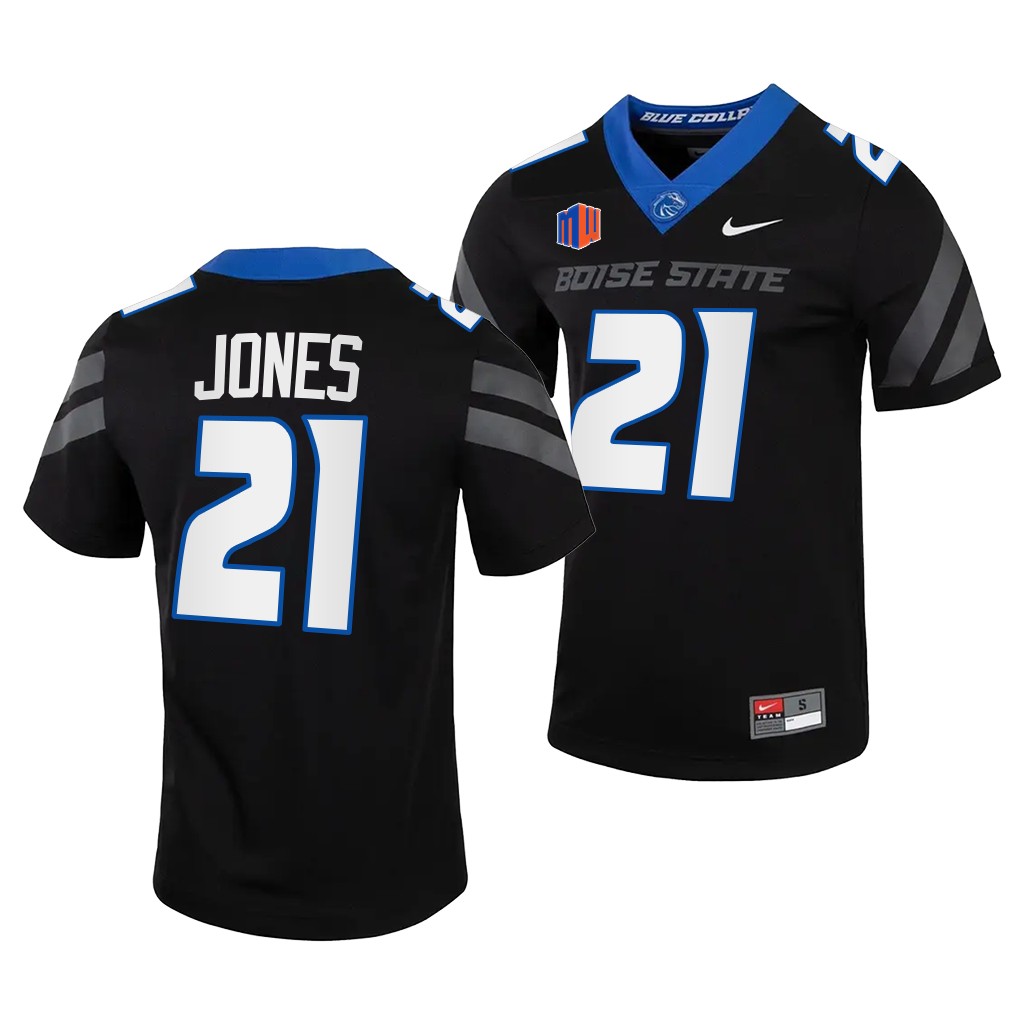 Tyreque Jones Boise State Broncos #21 Black Jersey Untouchable Football Men’s Uniform