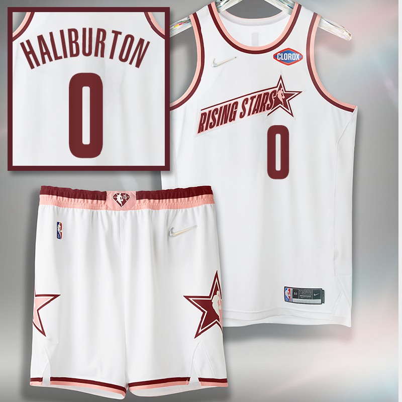 Tyrese Haliburton 2022 NBA Rising Stars Pacers Jersey White Team Isiah Uniform