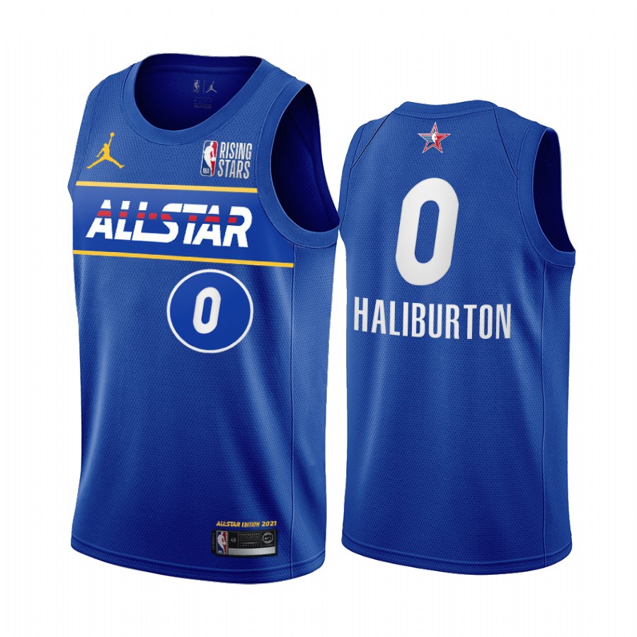 Tyrese Haliburton USA Team 2021 Rising Stars Jersey Blue All-Star Kings