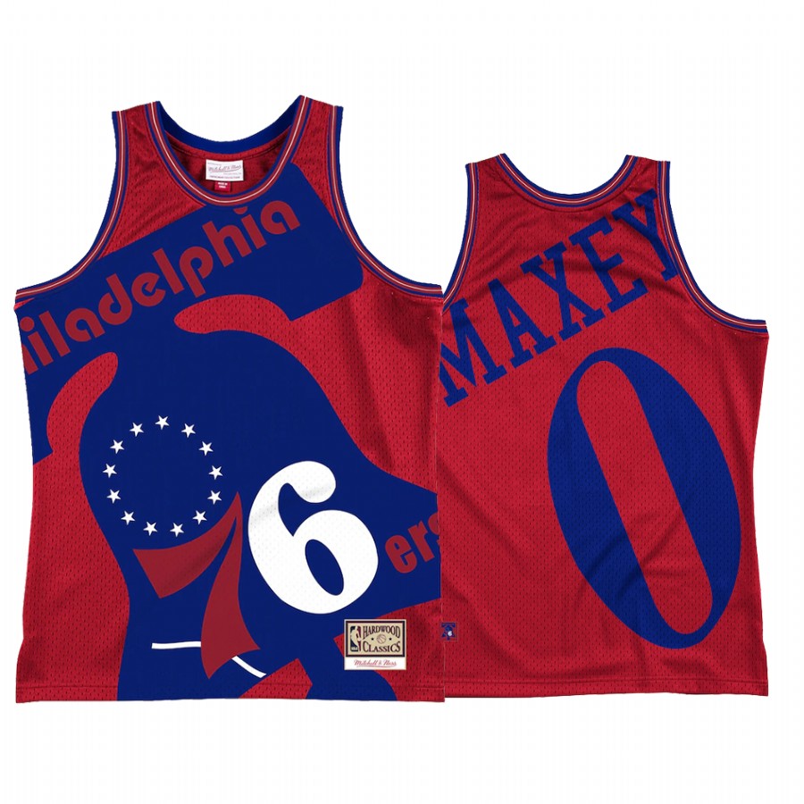 Tyrese Maxey #0 Philadelphia 76ers Blown Out Fashion Jersey Red