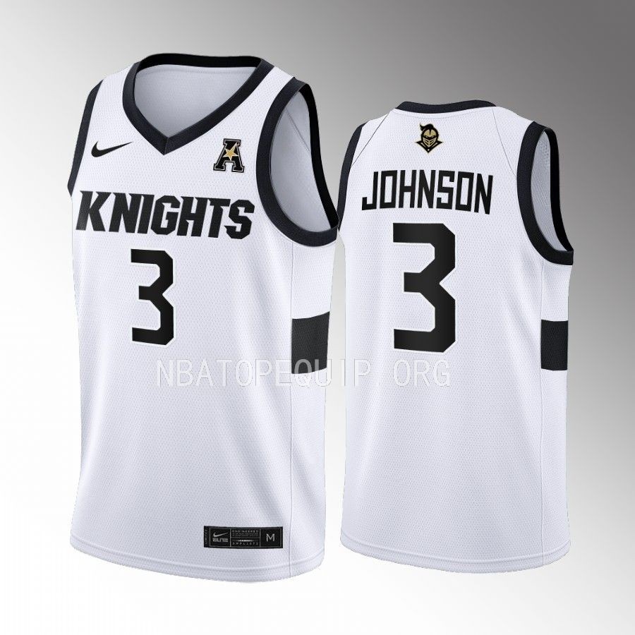 UCF Knights Darius Johnson Jersey 2022-23 College  White Home Uniform