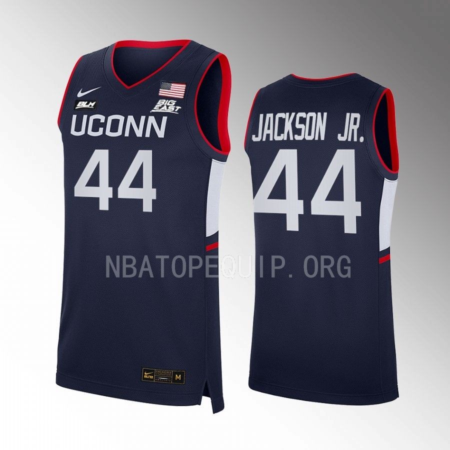 UConn Huskies Andre Jackson Jersey 2022-23 Away  Navy  Uniform