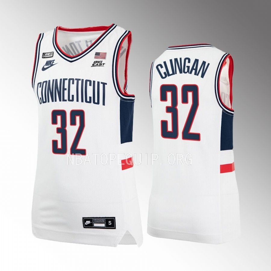 UConn Huskies Donovan Clingan Jersey 2022-23 College  White Uniform
