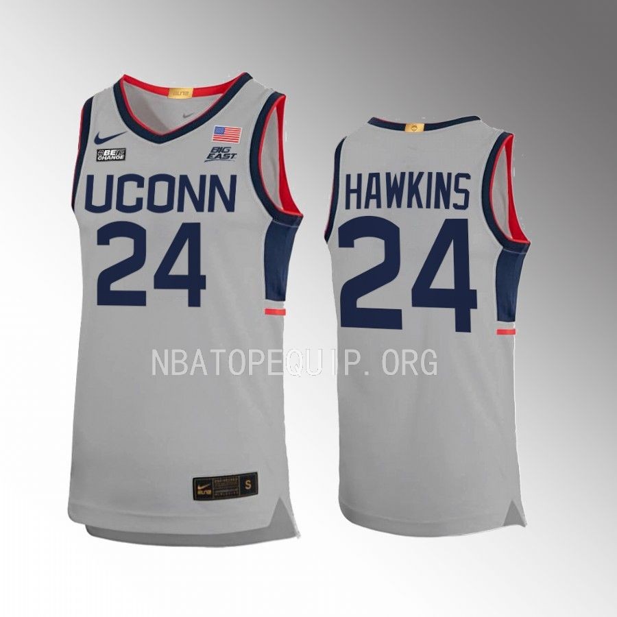 UConn Huskies Jordan Hawkins Jersey Alternate  Gray Limited Uniform
