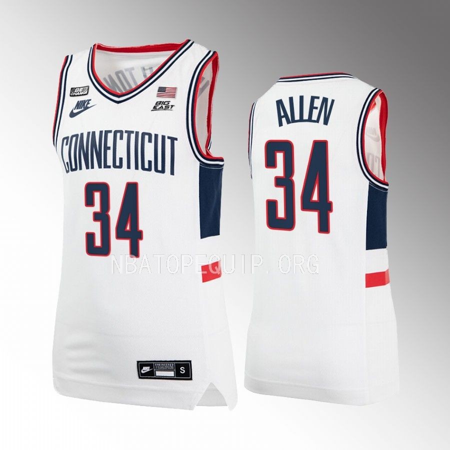 UConn Huskies Ray Allen Jersey Alumni  White Uniform