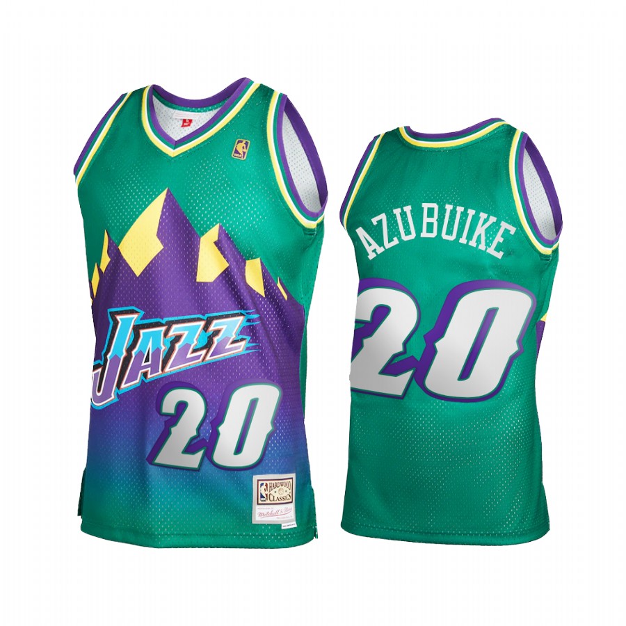 Udoka Azubuike 20 Utah Jazz 2021 Reload 2.0 Green Jersey Throwback