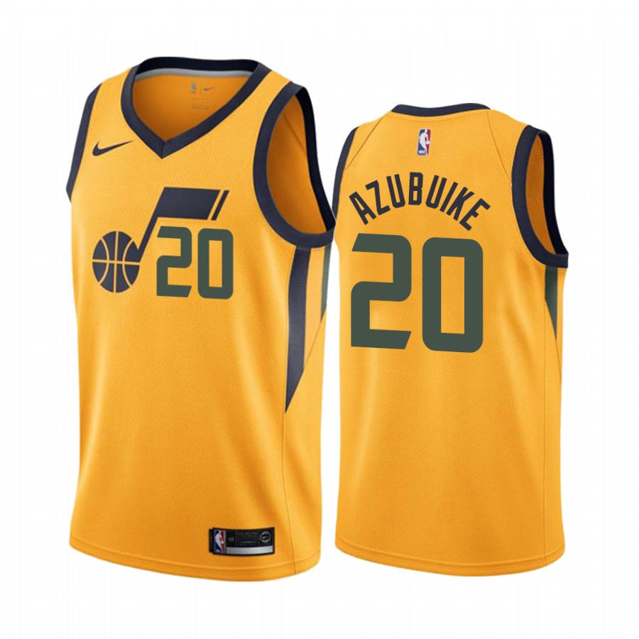 Udoka Azubuike Utah Jazz 2020-21 Yellow Statement Jersey 2020 NBA Draft