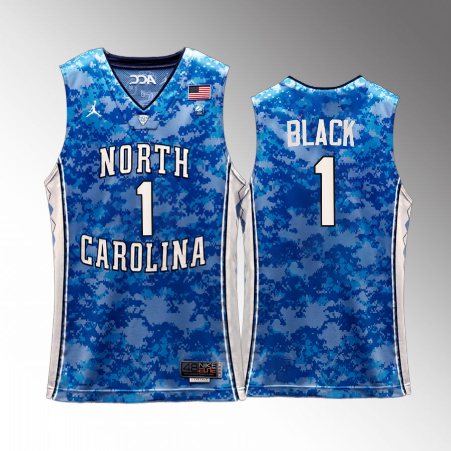 UNC Tar Heels Leaky Black Jersey 2022 Carrier Classic Veterans Day Blue  Uniform