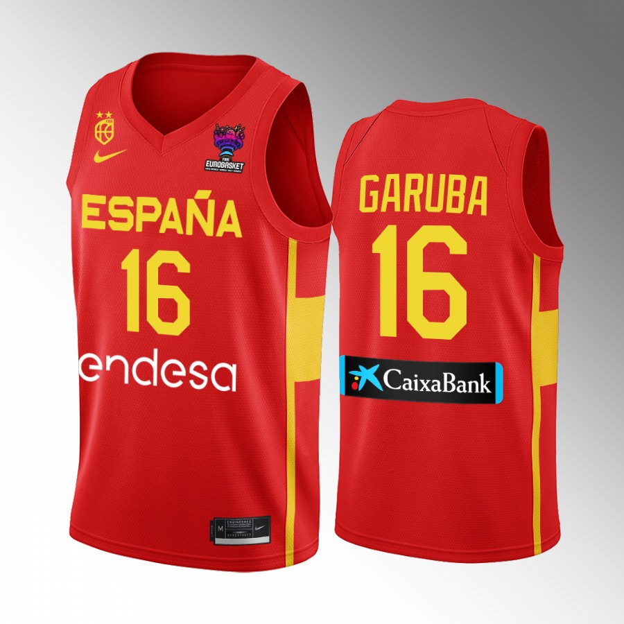 Usman Garuba Spain 2022 FIBA EuroBasket Final Red Jersey Away #16