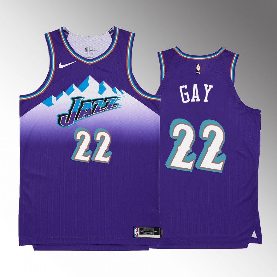 Utah Jazz #22 Rudy Gay Purple Jersey 2022-23 Classic Edition