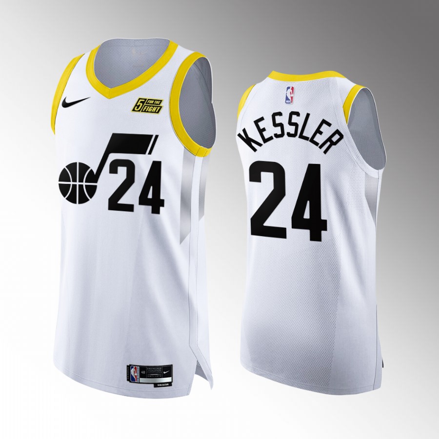 Utah Jazz #24 Walker Kessler White Jersey 2022-23 Association Edition