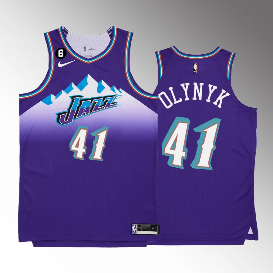 Utah Jazz #41 Kelly Olynyk Purple Jersey 2022-23 Classic Edition