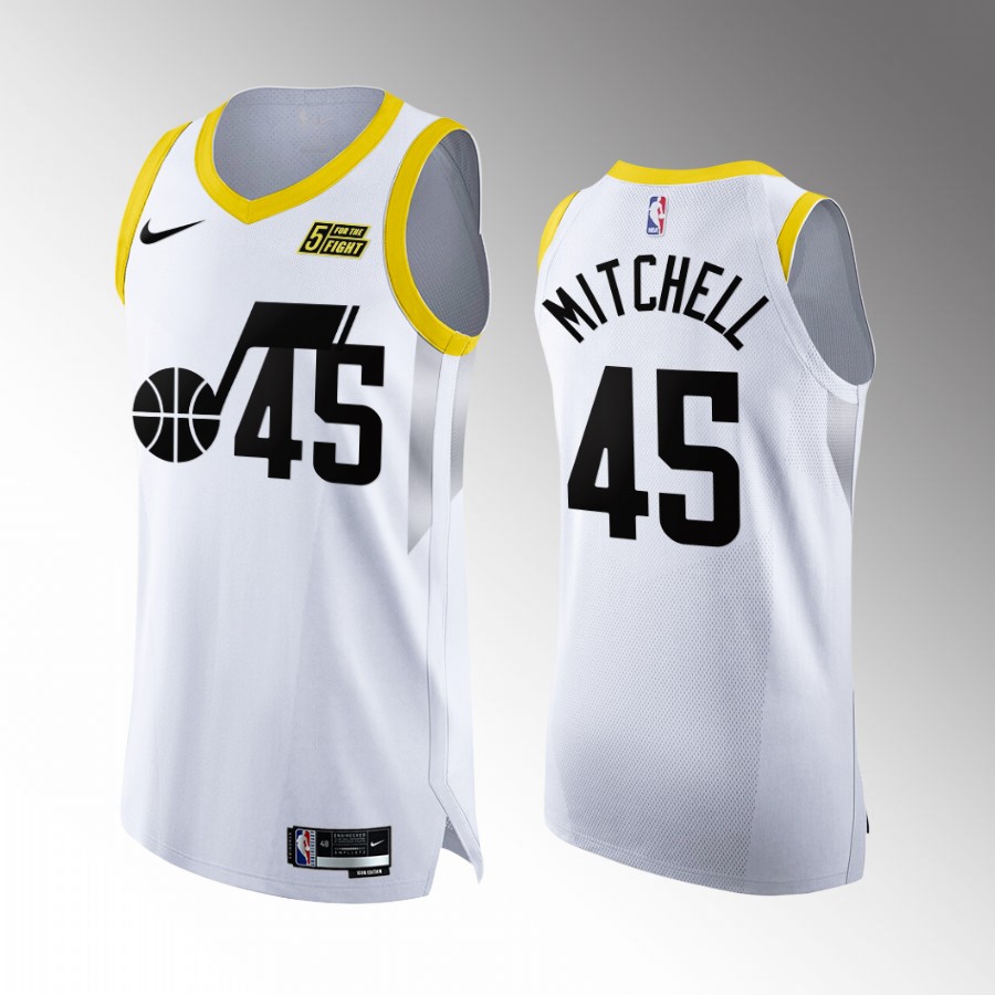 Utah Jazz #45 Donovan Mitchell White Jersey 2022-23 Association Edition