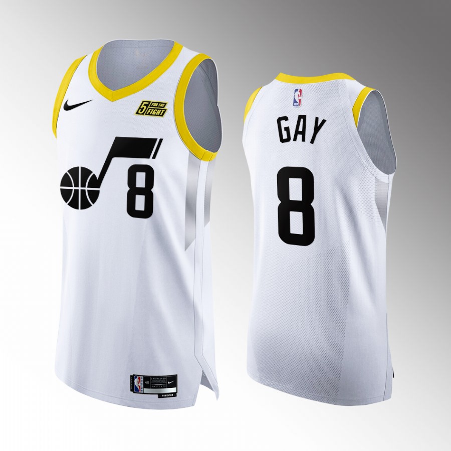 Utah Jazz #8 Rudy Gay White Jersey 2022-23 Association Edition