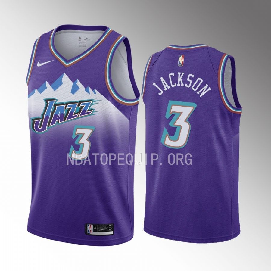Utah Jazz Frank Jackson 2022-23 Classic Edition Purple #3 Jersey Swingman