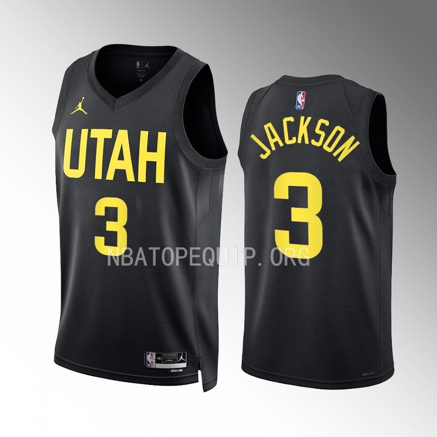 Utah Jazz Frank Jackson 2022-23 Statement Edition Black #3 Jersey Swingman