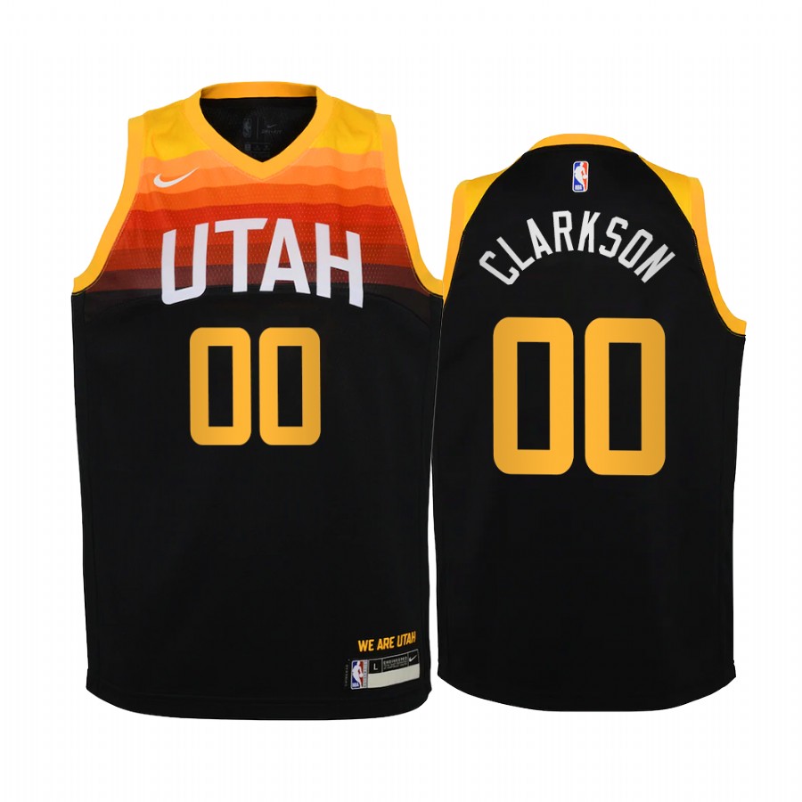 Utah Jazz Jordan Clarkson 2020-21 City Black Youth Jersey -