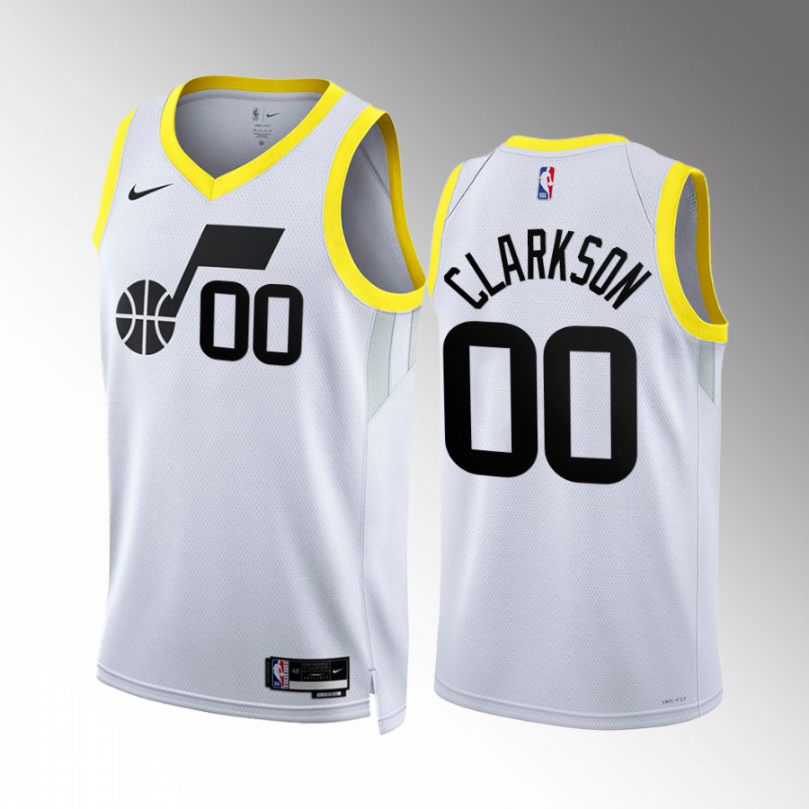 Utah Jazz Jordan Clarkson 2022-23 Association Edition White #00 Jersey