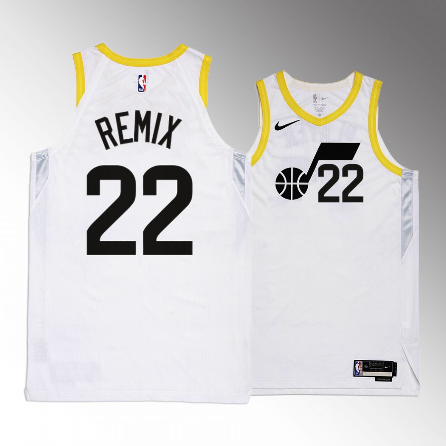 Utah Jazz Remix 2022-23 White #22 Association Edition Jersey Yth