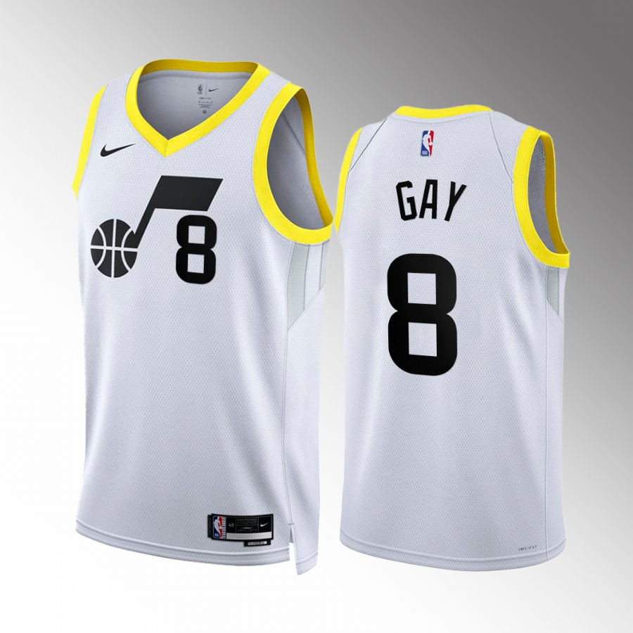 Utah Jazz Rudy Gay 2022-23 Association Edition White #8 Jersey