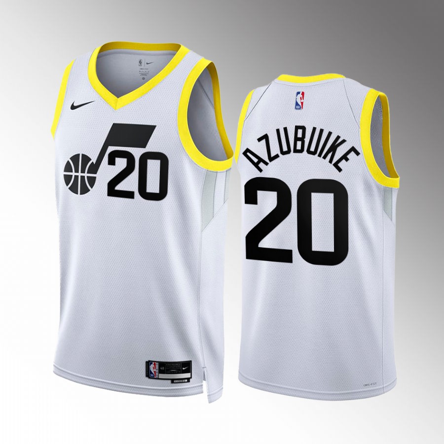 Utah Jazz Udoka Azubuike 2022-23 Association Edition White #20 Jersey