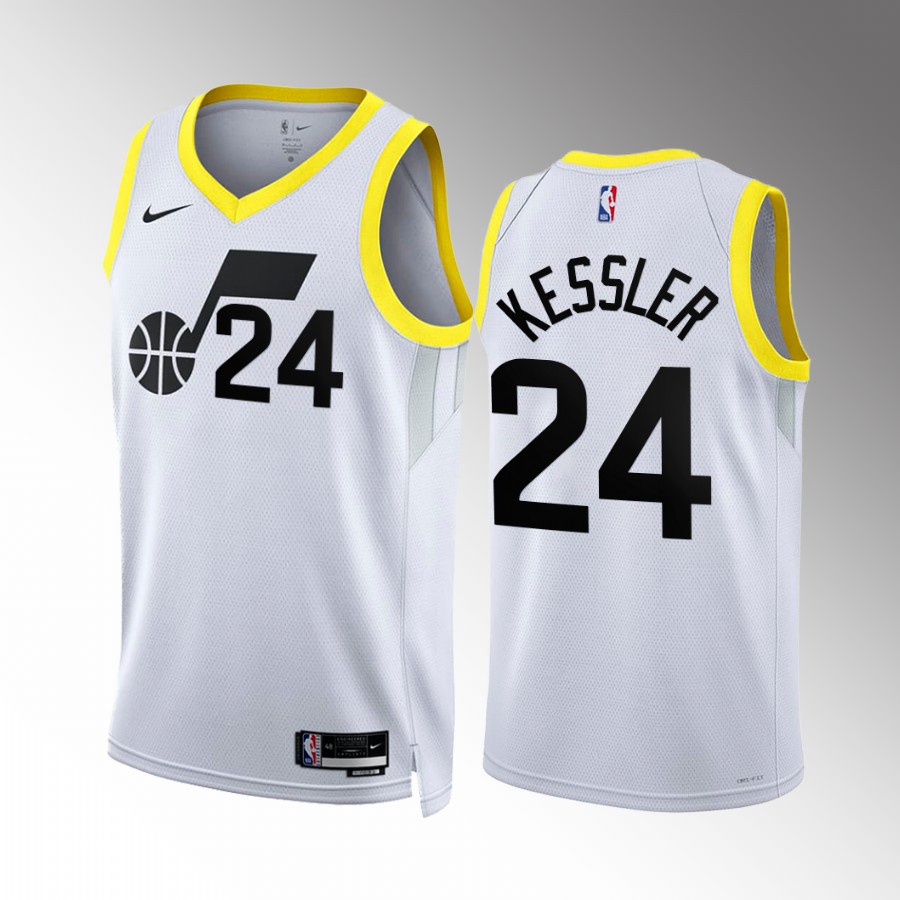 Utah Jazz Walker Kessler 2022-23 Association Edition White #24 Jersey
